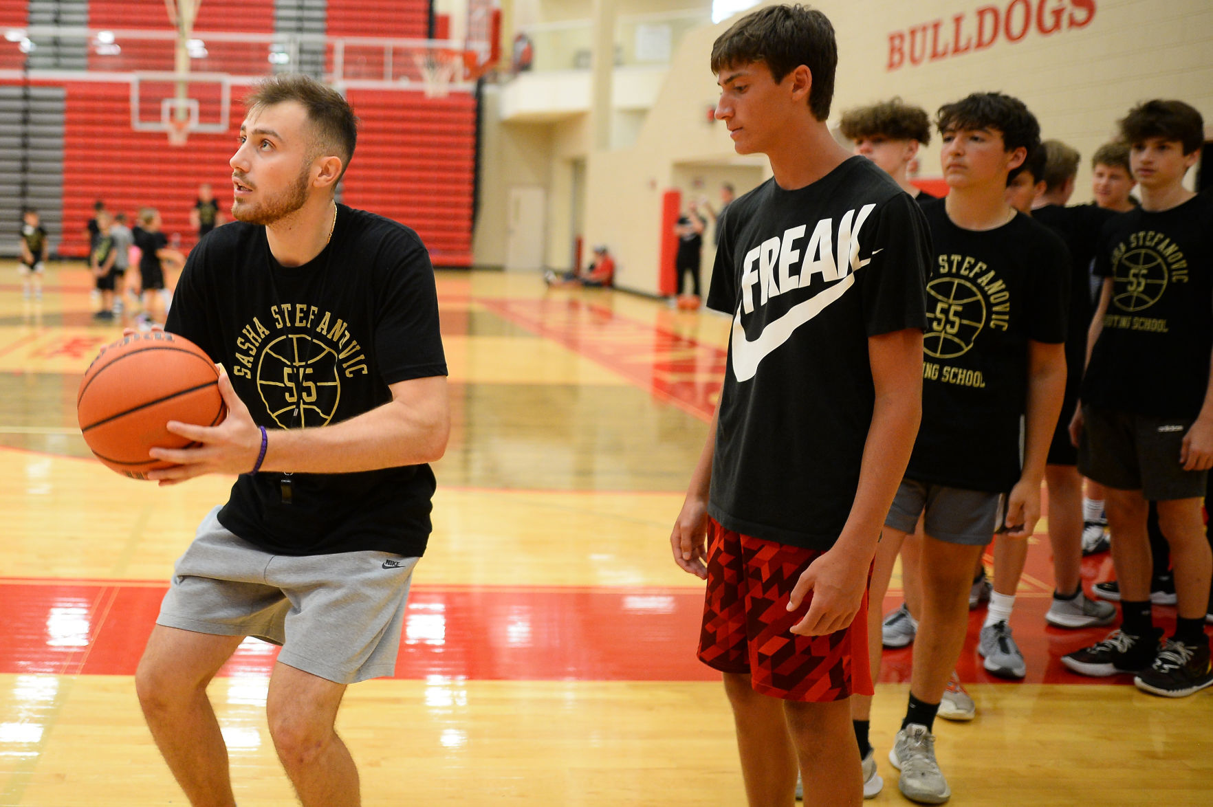 Sasha Stefanovic shooting clinic in Crown Point